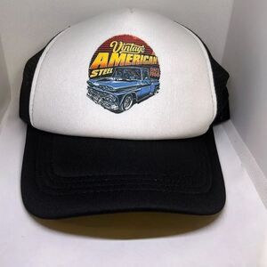 Vintage American Steel Hat – Classic Car Graphic Cap